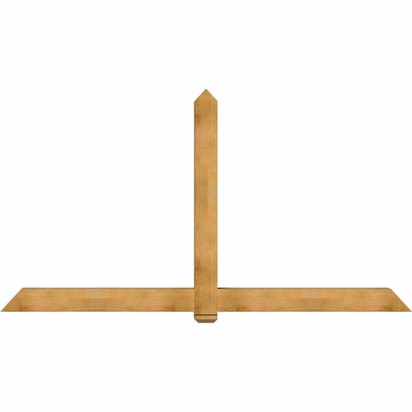 Ekena Millwork Eugene Rough Sawn Timber Gable Bracket, Western Red Cedar, 108"W x 58"H x 6"D x 6"F, 13/12 Pitch GBW108X58X0606EUG00RWR - main